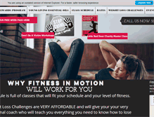 Tablet Screenshot of fitnessinmotionstudio.com